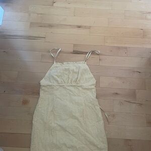 Cream Lace Dress with Spaghetti Straps